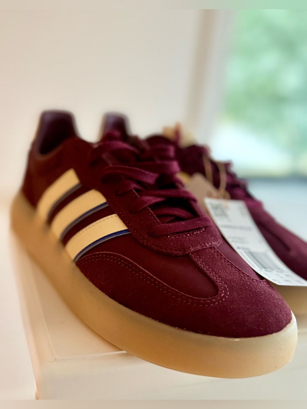 NEW Adidas Barreda Decode Burgundy Sneakers | Women’s 8.5 | Extra Laces